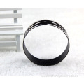 Black Aluminium Wide Bangles With Silver Engraved Pattern